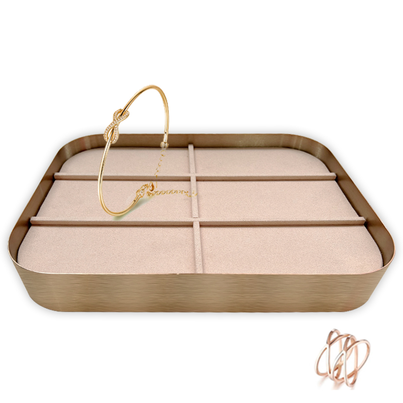 Dull Champagne Jewelry Display Tray