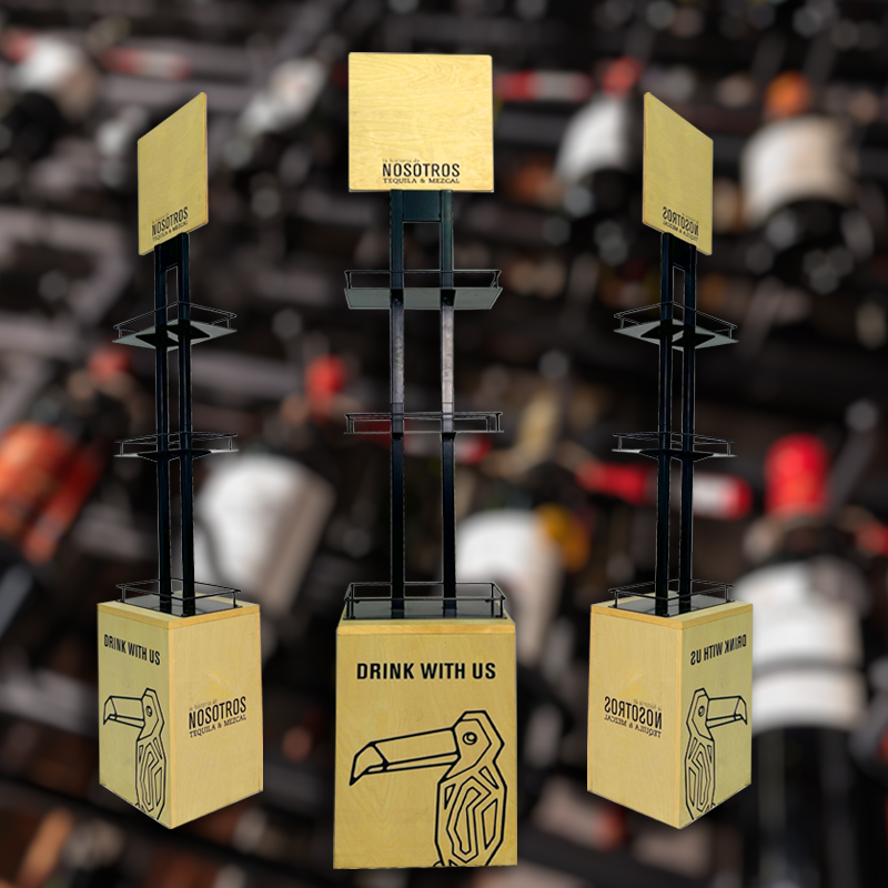 Китай Нестандартная конструкция стабильная стойка для выставки товаров для бутылок вина, производитель