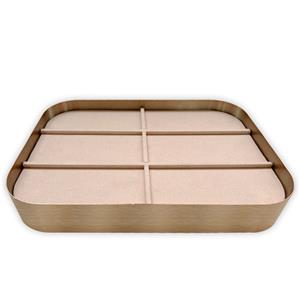 Stylish Dull Champagne Custom Jewelry Display Tray