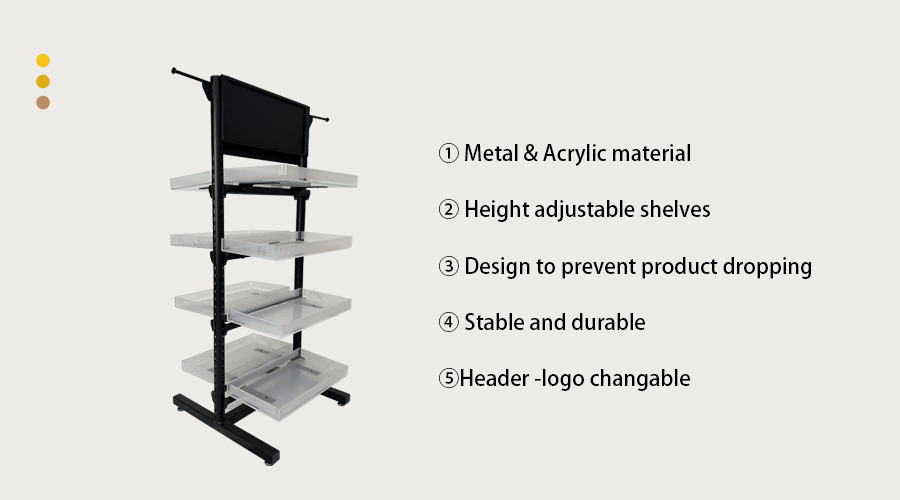 Metal & Acrylic Dual Tray Stand