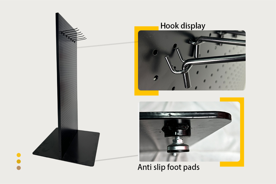 Double-sided Display Stand with Hooks