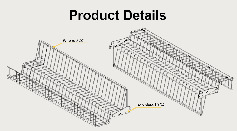 Durable Wire Basket with Brackets