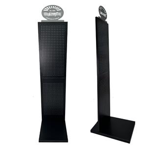 Custom Black Pegboard Jerky Display Rack