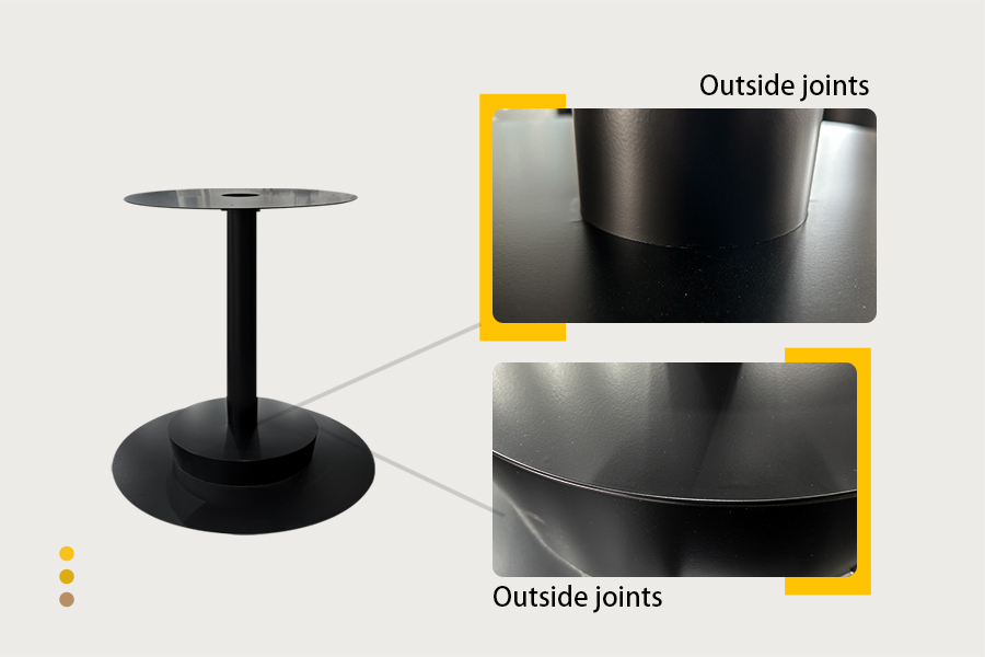 Black round dining table