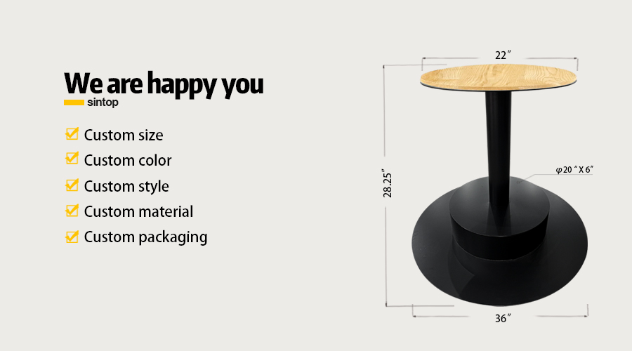 Modern black round table