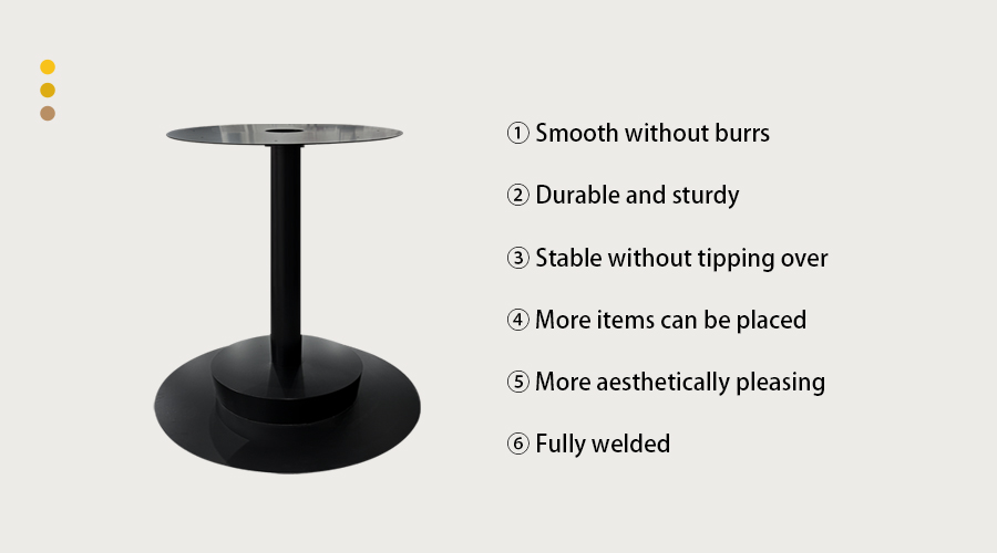 Durable black round table