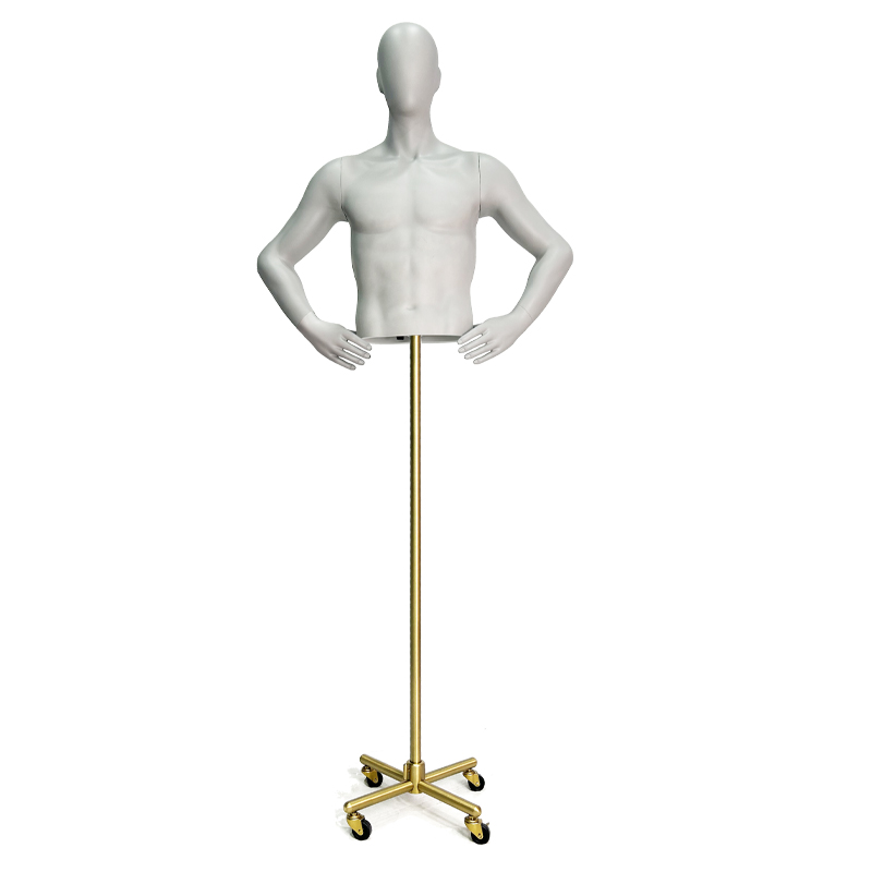 Freestanding Simple Brushed Brass Mannequin Stand