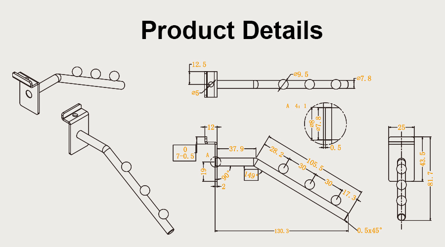 Chrome Waterfall hanger