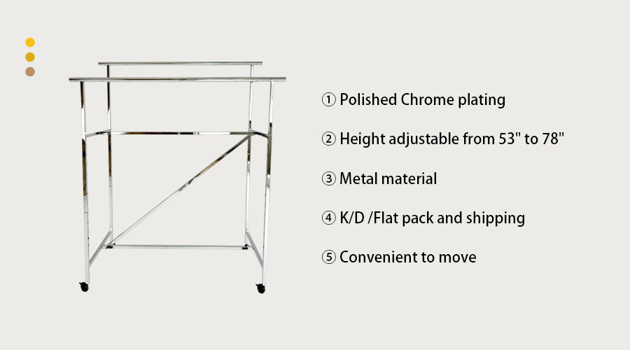 Chrome garment rack