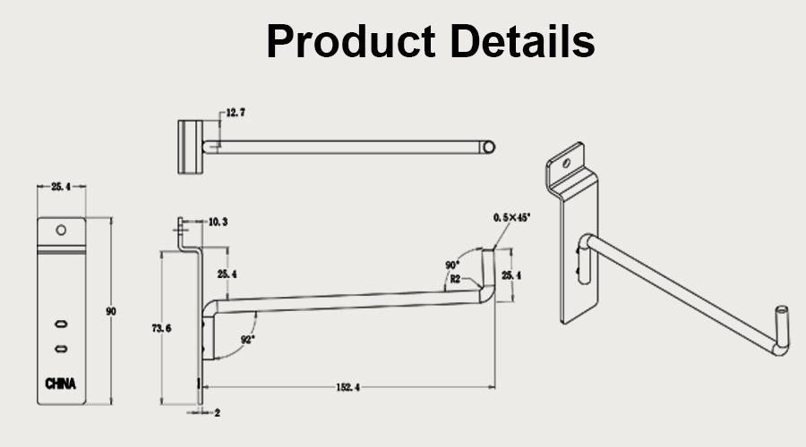 Heavy-duty slatwall hooks