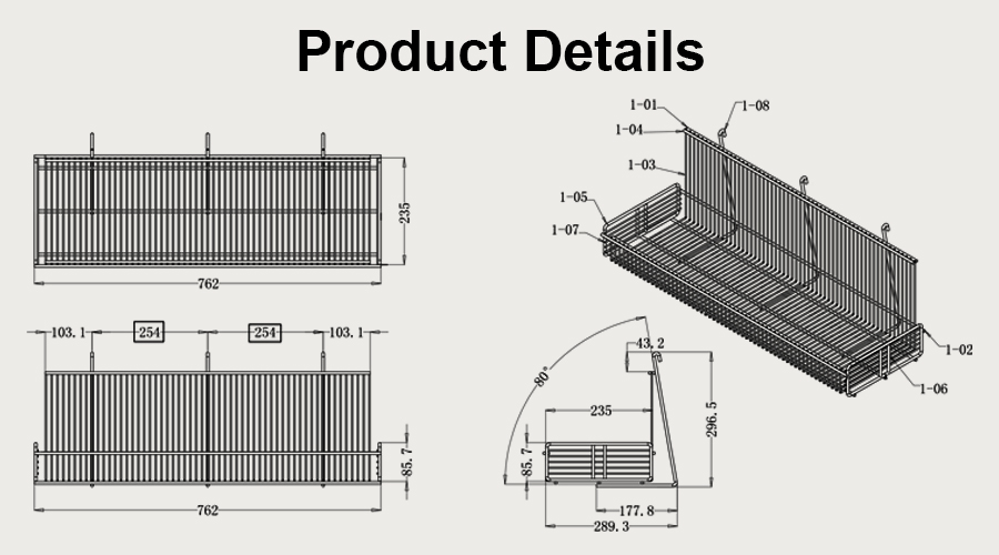 Hanging wire basket for grids