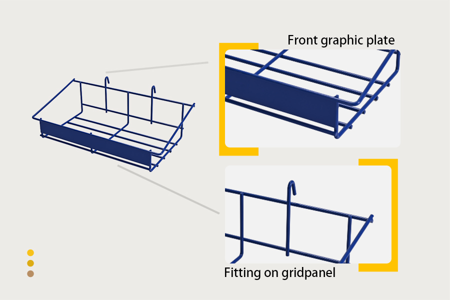 Gridwall snack basket