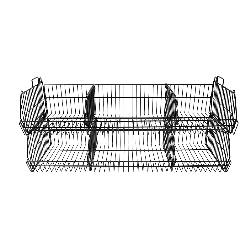 Metal Wire Basket with Dividers for Countertop