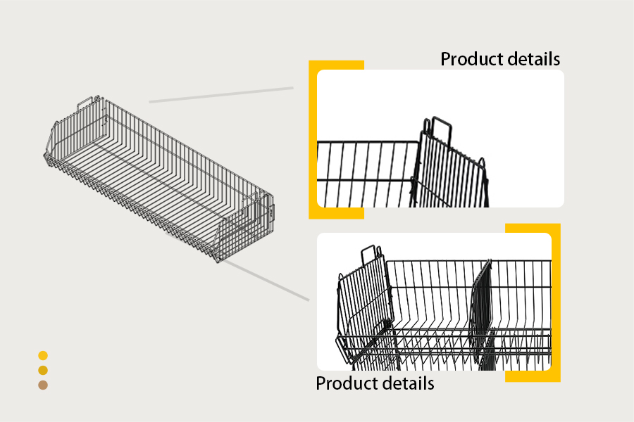 Wire basket with dividers