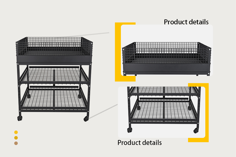 high-capacity fruit display rack