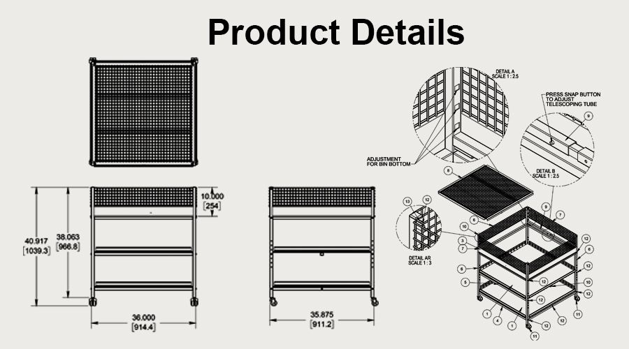 display rack with wheels