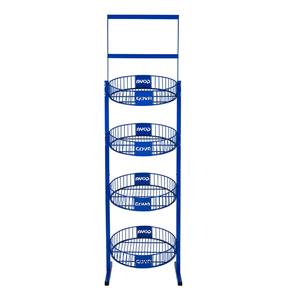 4-Tier Blue Adjustable Angle Fruit Display Stand