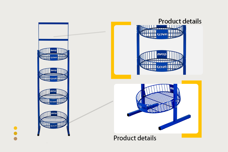 4-tier fruit display rack