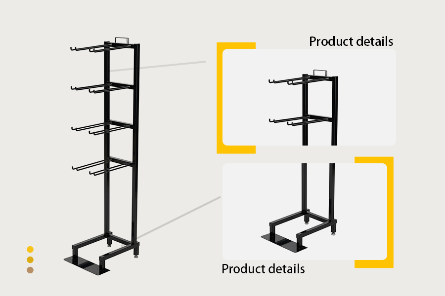 4-tier display rack