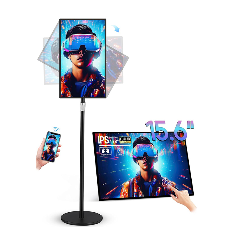 Advertising Display na may Adjustable Metal Stand at Touch Screen