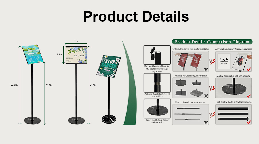 Heavy-Duty Marble Base Stand