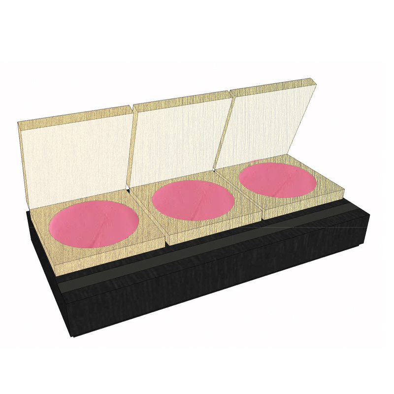 Expositor de balcão Premium Black Walnut Blush