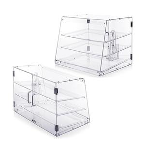 Clear Acrylic 3-Tray Bakery Display Case for Pastries, Bread & Desserts