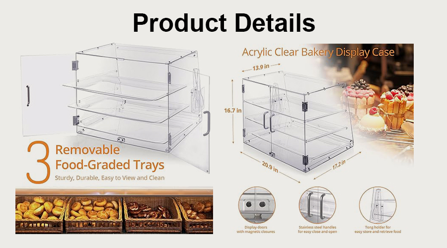 Clear Pastry Display Cabinet