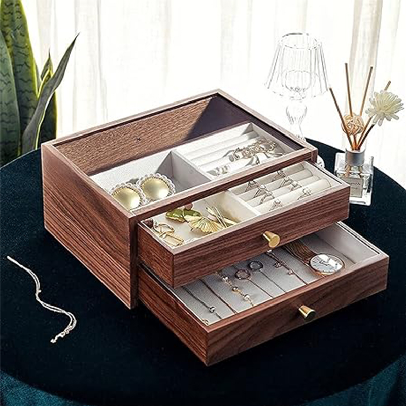 Dual-Layer Jewelry Display Case