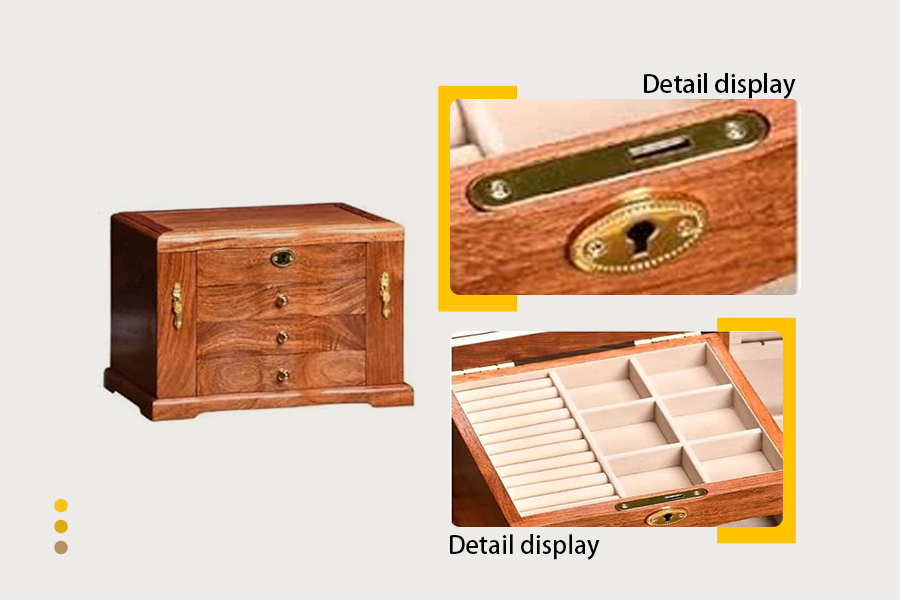 Wooden Jewelry Display Case