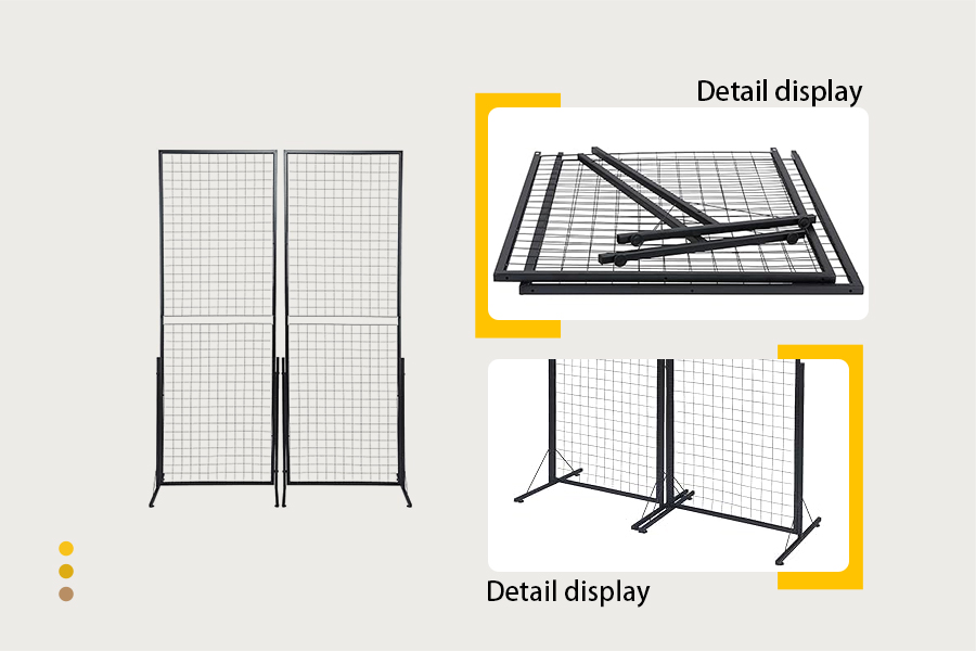 Foldable Gridwall Display Rack