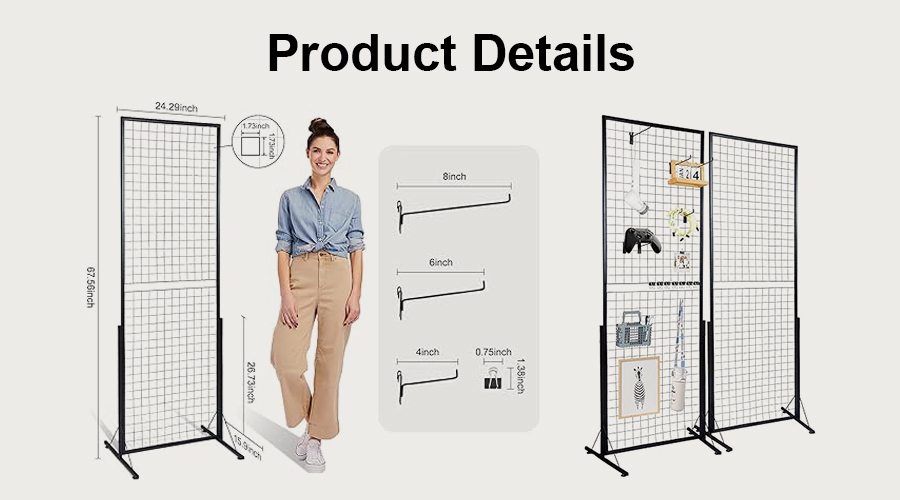 Wire Grid Panel Display Rack