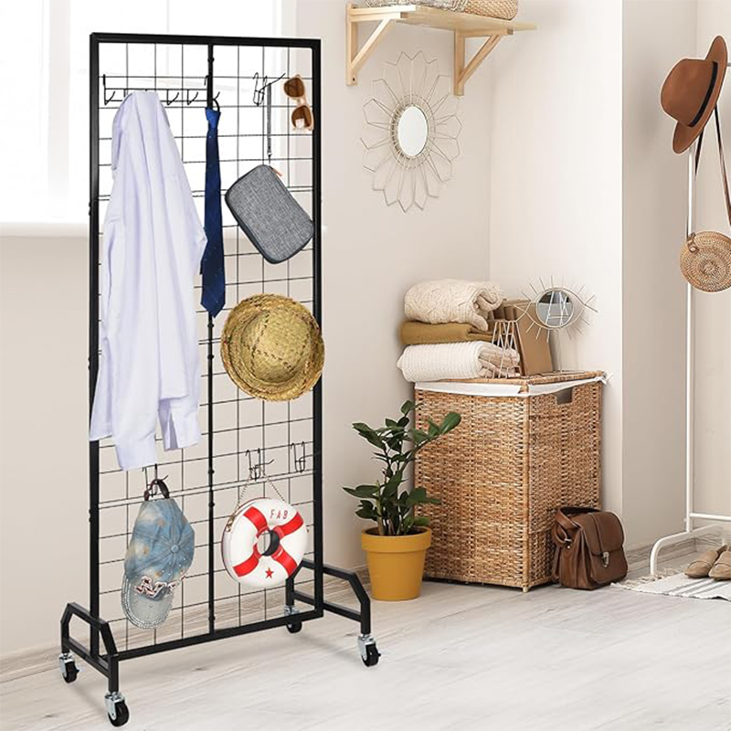 Heavy-Duty Double-Sided Black Gridwall Display Rack Manufacturers, Heavy-Duty Double-Sided Black Gridwall Display Rack Factory, Supply Heavy-Duty Double-Sided Black Gridwall Display Rack Retail Solution