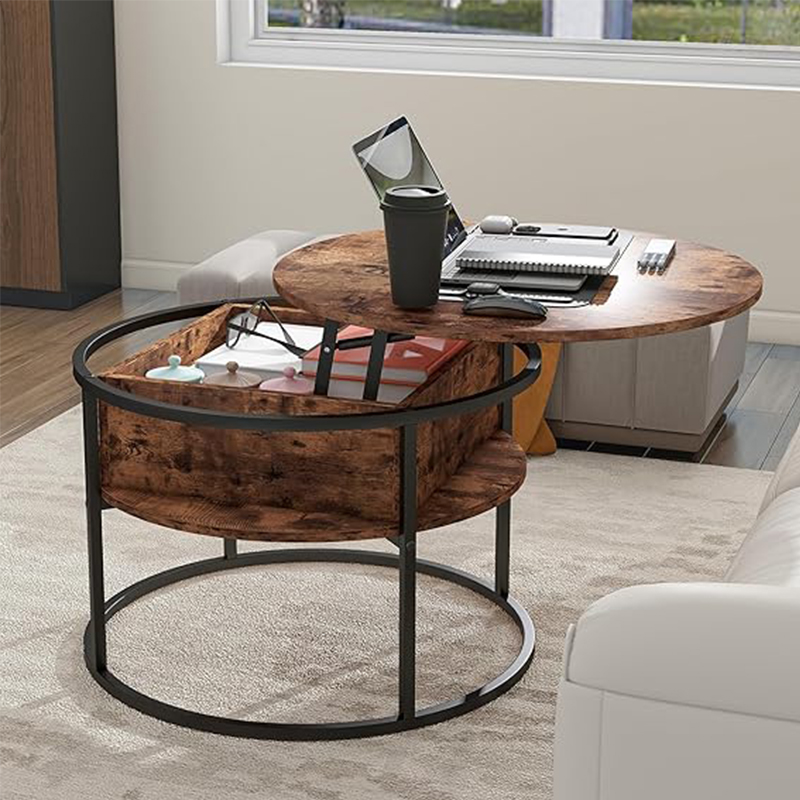 Modern Lift-Top Round Coffee Table with Hidden Storage Manufacturers, Modern Lift-Top Round Coffee Table with Hidden Storage Factory, Supply Modern Lift-Top Round Coffee Table with Hidden Storage Retail Solution