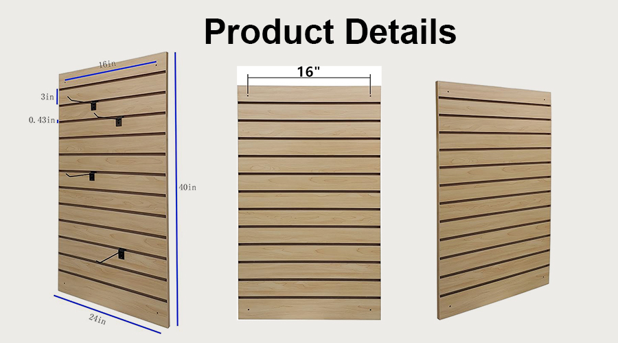 Wall-Mounted Slatwall Panel for Tool Display