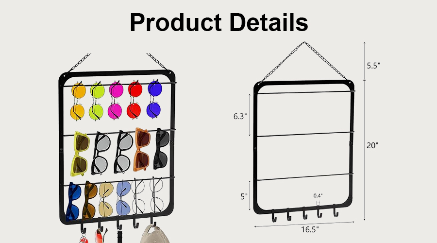 3-Tier Eyeglass Storage Rack