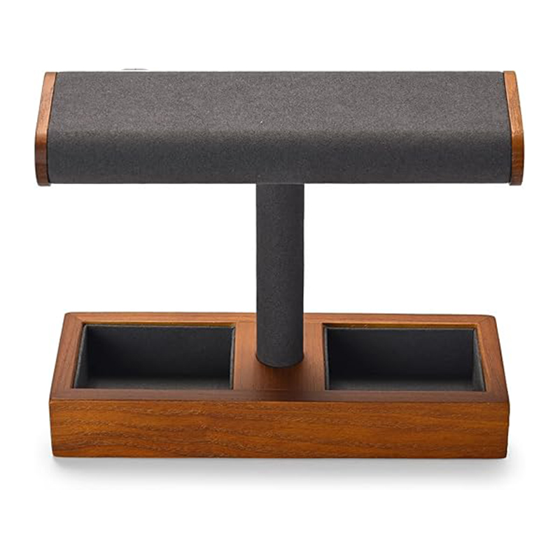 Elegant Solid Wood T-Bar Watch Stand