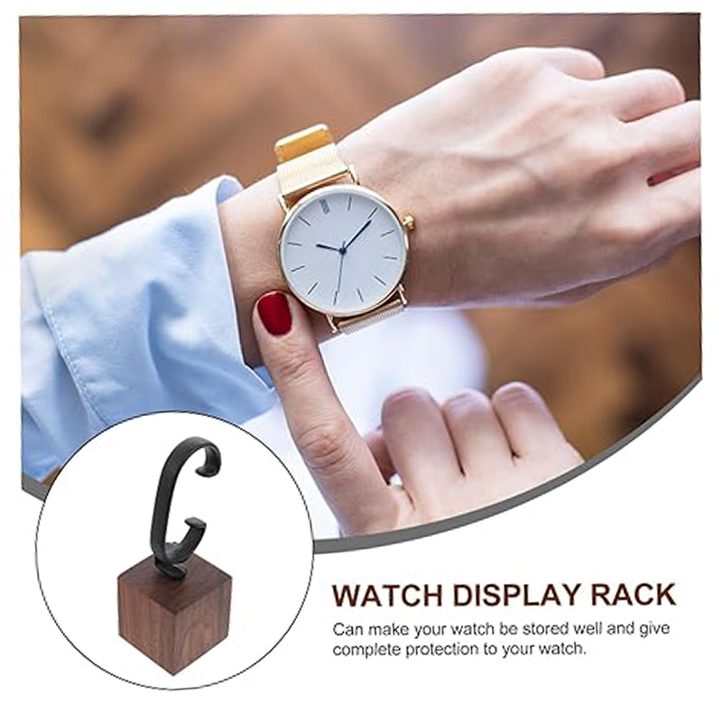 Elegant Walnut Wood C-Shaped Watch Display Stand Manufacturers, Elegant Walnut Wood C-Shaped Watch Display Stand Factory, Supply Elegant Walnut Wood C-Shaped Watch Display Stand Retail Solution