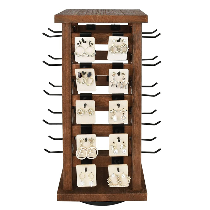 Counter Rotating Wooden Jewelry Display Rack Manufacturers, Counter Rotating Wooden Jewelry Display Rack Factory, Supply Counter Rotating Wooden Jewelry Display Rack Retail Solution