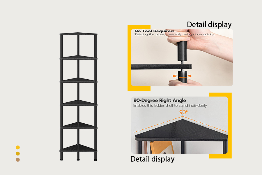 6-Tier Corner Display Shelf with Metal Frame Manufacturers, 6-Tier Corner Display Shelf with Metal Frame Factory, Supply 6-Tier Corner Display Shelf with Metal Frame Retail Solution