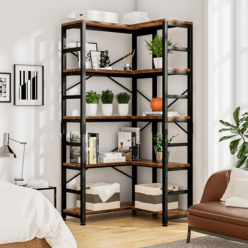 Stylish Double-Sided 5-Tier Corner Bookshelf Manufacturers, Stylish Double-Sided 5-Tier Corner Bookshelf Factory, Supply Stylish Double-Sided 5-Tier Corner Bookshelf Retail Solution