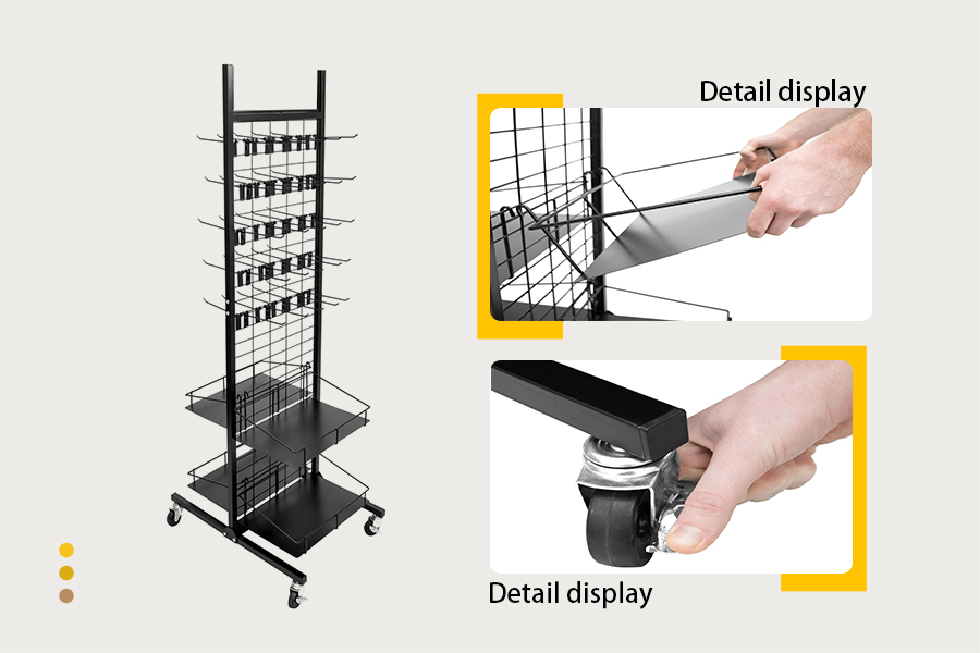 Rolling display rack