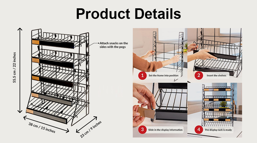 5-Tier Candy Display Rack for Retail Manufacturers, 5-Tier Candy Display Rack for Retail Factory, Supply 5-Tier Candy Display Rack for Retail Retail Solution