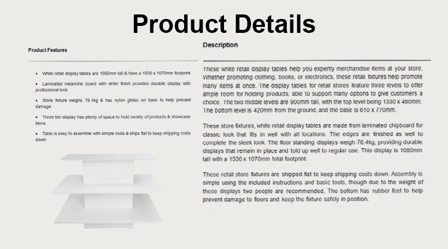 3-Tier Rectangular Display Table Manufacturers, 3-Tier Rectangular Display Table Factory, Supply 3-Tier Rectangular Display Table Retail Solution