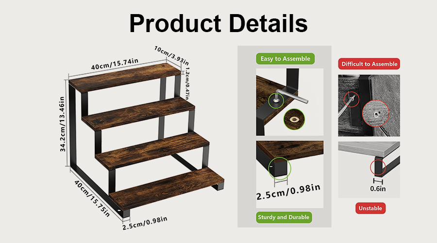 4-Tier Wooden Display Riser Stand Manufacturers, 4-Tier Wooden Display Riser Stand Factory, Supply 4-Tier Wooden Display Riser Stand Retail Solution