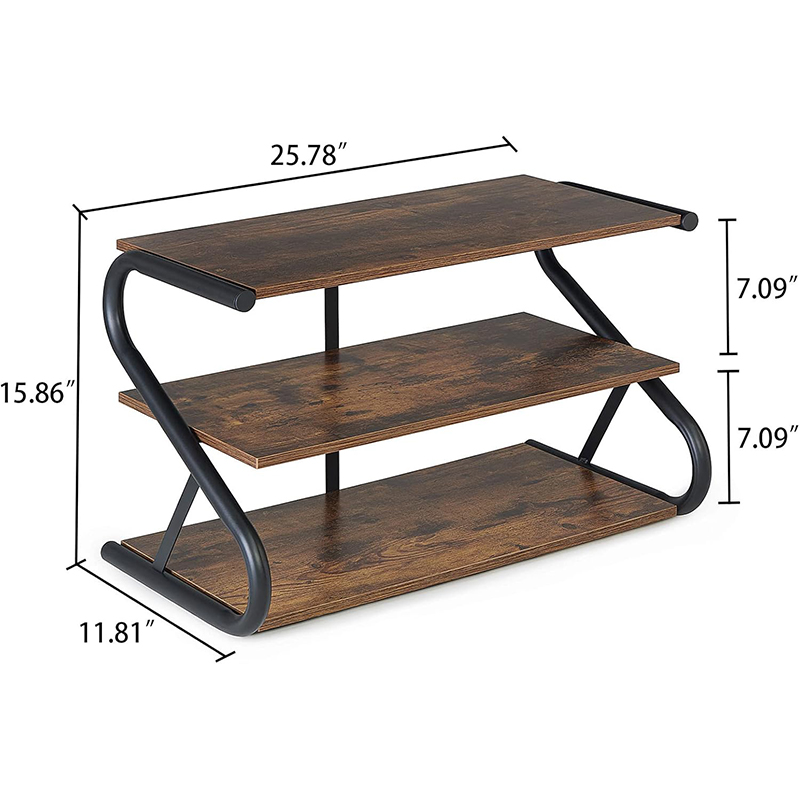 3-Tier Z-Frame Wooden Shoe Rack