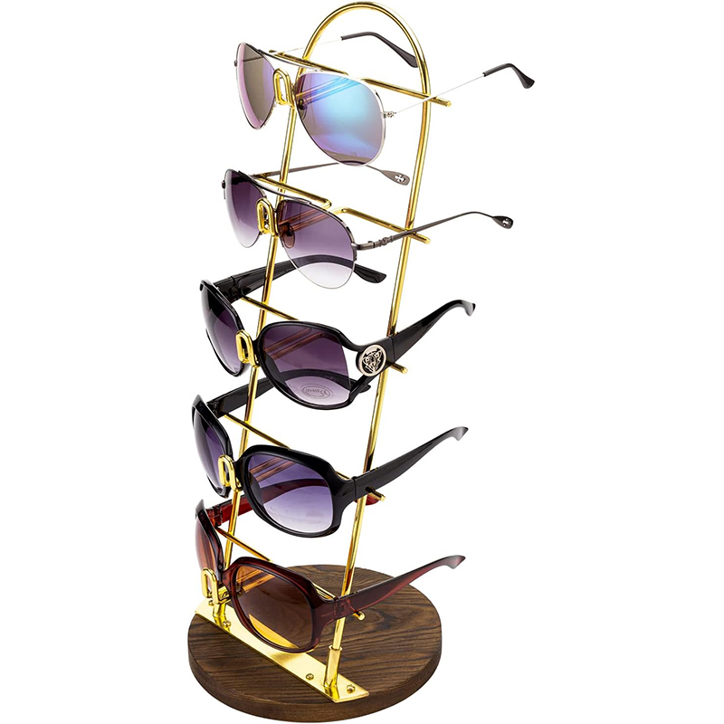 5-Tier Gold Metal Sunglasses Display Stand Manufacturers, 5-Tier Gold Metal Sunglasses Display Stand Factory, Supply 5-Tier Gold Metal Sunglasses Display Stand Retail Solution