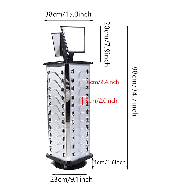 360° Rotating Sunglass Display Rack with Mirror Manufacturers, 360° Rotating Sunglass Display Rack with Mirror Factory, Supply 360° Rotating Sunglass Display Rack with Mirror Retail Solution