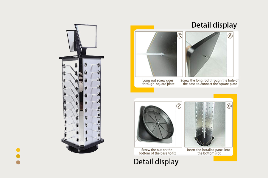 360° Rotating Sunglass Display Rack with Mirror Manufacturers, 360° Rotating Sunglass Display Rack with Mirror Factory, Supply 360° Rotating Sunglass Display Rack with Mirror Retail Solution