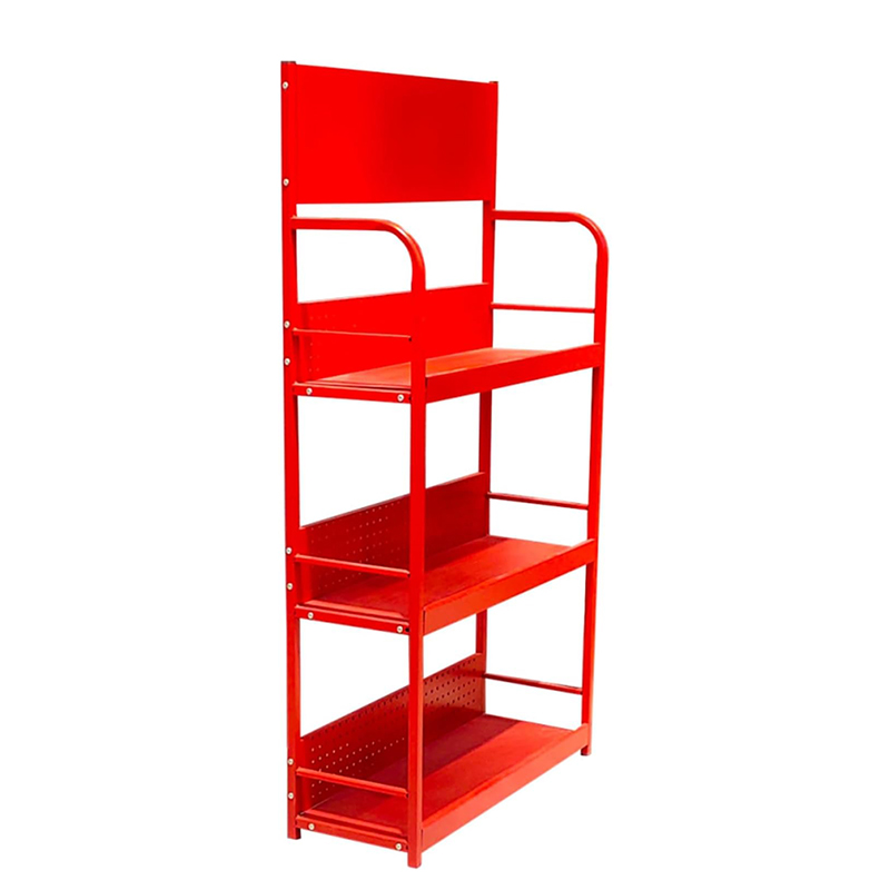 Freestanding 3-Layer Metal Supermarket Shelf